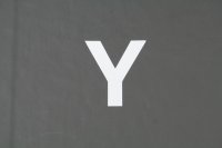 ナンバーステッカー用文字　『Y』　【ステッカー】 