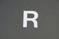 ナンバーステッカー用文字　『R』　【ステッカー】 