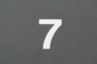 ナンバーステッカー用文字　『7』　【ステッカー】 