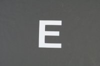 ナンバーステッカー用文字　『E』　【ステッカー】 