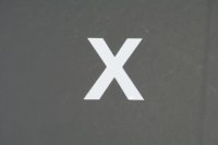 ナンバーステッカー用文字　『X』　【ステッカー】 