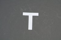 ナンバーステッカー用文字　『T』　【ステッカー】 