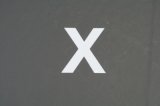 画像: ナンバーステッカー用文字　『X』　【ステッカー】 