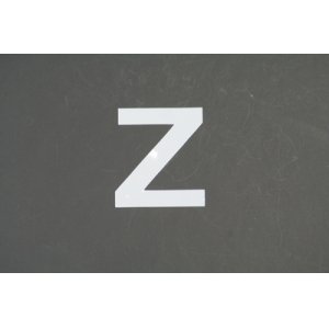 画像: ナンバーステッカー用文字　『Z』　【ステッカー】 