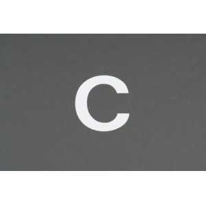 画像: ナンバーステッカー用文字　『C』　【ステッカー】 