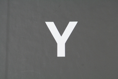 画像1: ナンバーステッカー用文字　『Y』　【ステッカー】 