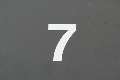 画像1: ナンバーステッカー用文字　『7』　【ステッカー】 