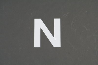 画像1: ナンバーステッカー用文字　『N』　【ステッカー】 