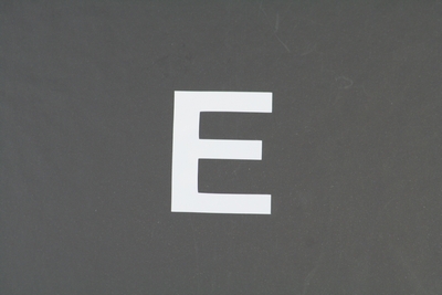 画像1: ナンバーステッカー用文字　『E』　【ステッカー】 