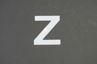 画像1: ナンバーステッカー用文字　『Z』　【ステッカー】 