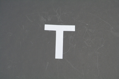 画像1: ナンバーステッカー用文字　『T』　【ステッカー】 