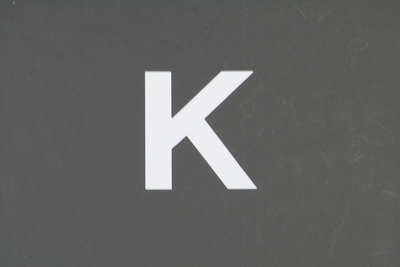 画像1: ナンバーステッカー用文字　『K』　【ステッカー】 